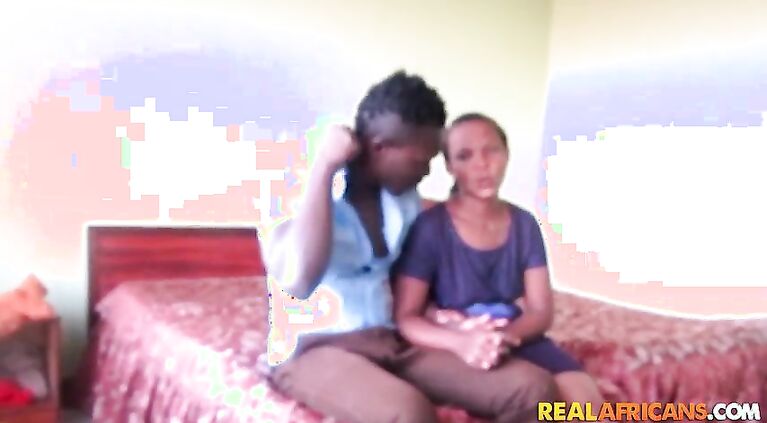 Tight Booty Real Amateur African Couple Fucking in Hotel