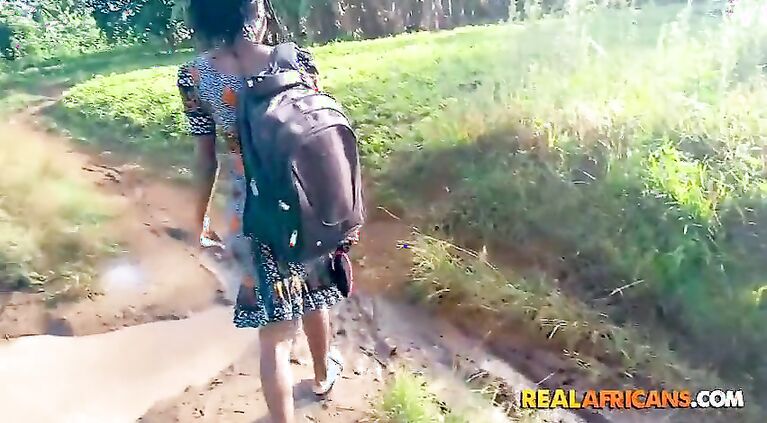 Petite college student picked up outdoors for BBC pounding