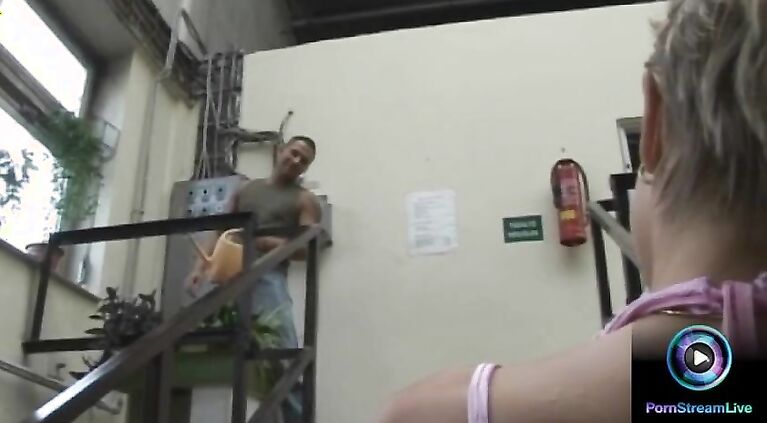 Monique jerking Thomas Stone huge shaft outdoors