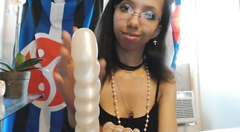 POV Handjob on Thick White Dildo