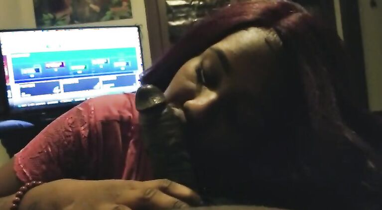 Red head keeping her man from playing the game