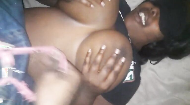 Ebony wife upside down throatfuck