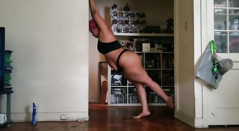 Yoga Practice black lingerie