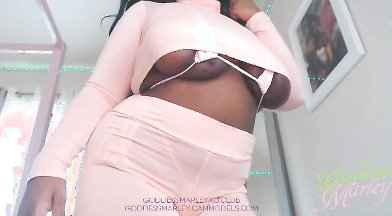 Good Boy Cock and Strip Tease with BBW Bikini Babe Goddess Marley