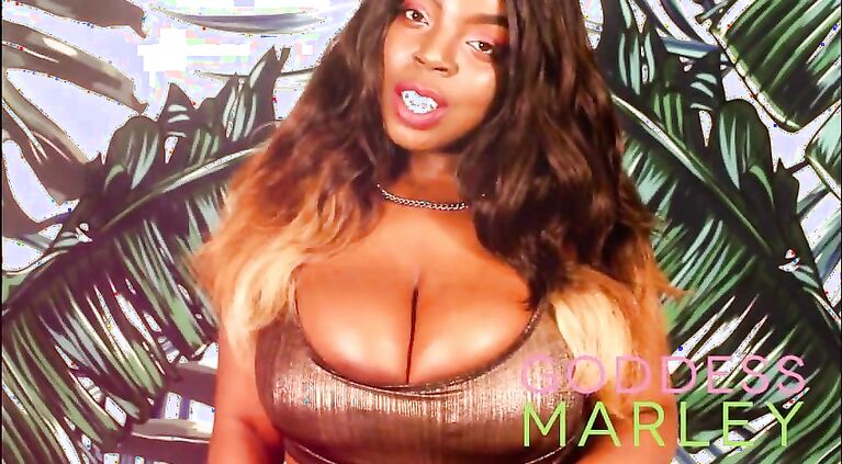 Ebony Goddess Marley Seduces in Bronze Bikini and Hairy Armpits