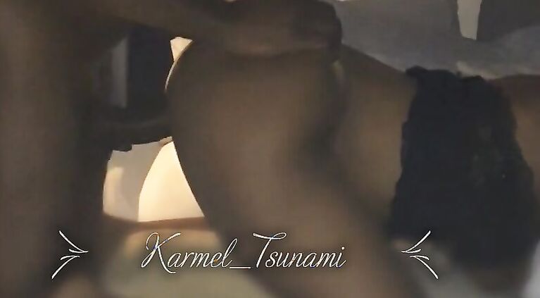 Ebony Karmel_Tsunami bouncing on BBC from the back