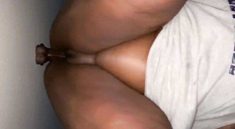 Ebony BBW Riding Dildo