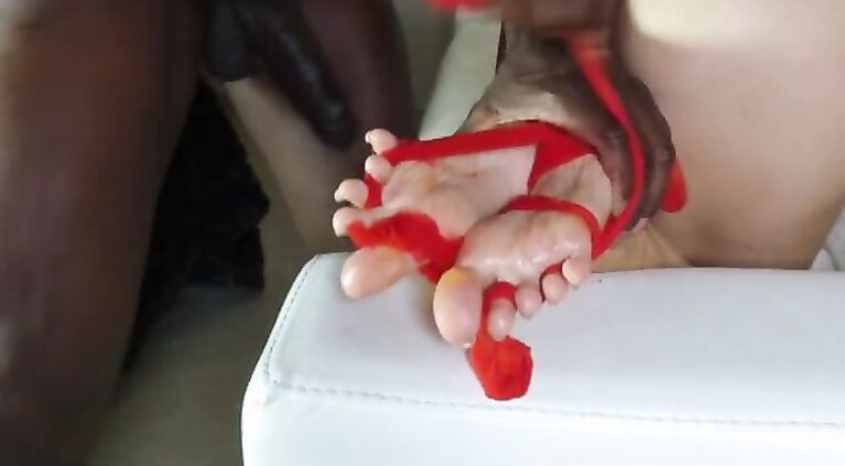 Trailer Foot fetish on big black cock part 2 parts
