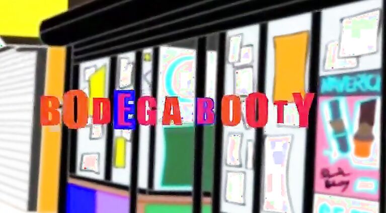 Big booty fucking threesome in the Bodega