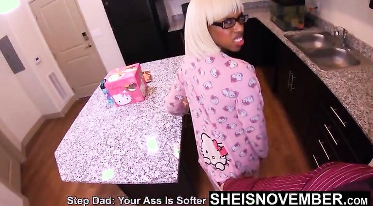 4k Sneaking A OralSex & Sex From My Step Daughter Msnovember, Ebony Nerd On Knees Wearing Glasses 4k