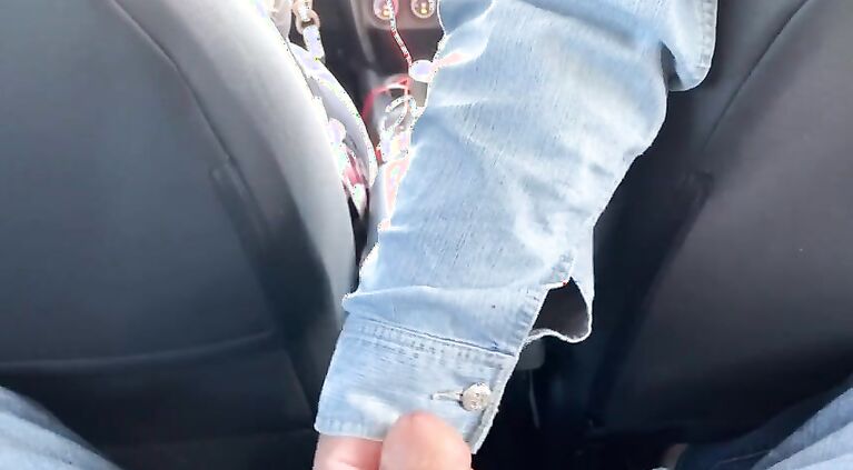 Black BBW sucks Daddy's cock while wife drives, shows big tits
