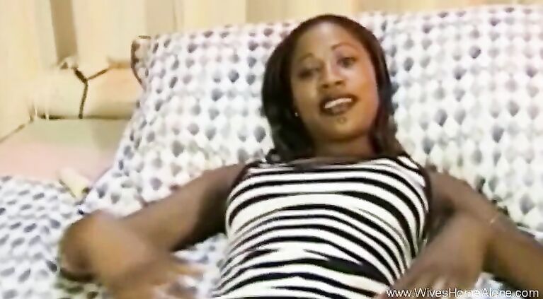 Black House Wife Masturbates Solo
